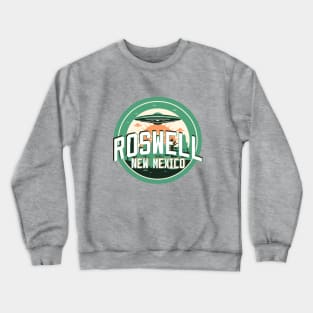 Roswell New Mexico Retro Spaceship Logo Crewneck Sweatshirt